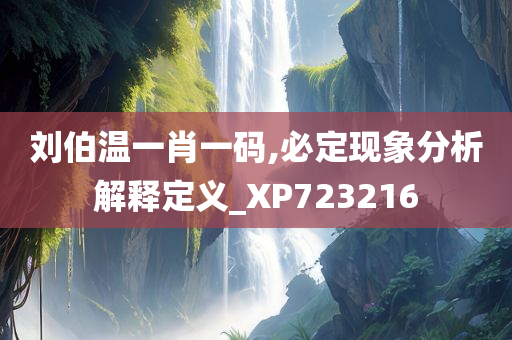 刘伯温一肖一码,必定现象分析解释定义_XP723216