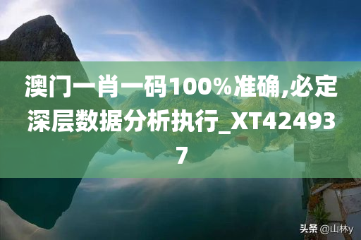 澳门一肖一码100%准确,必定深层数据分析执行_XT424937