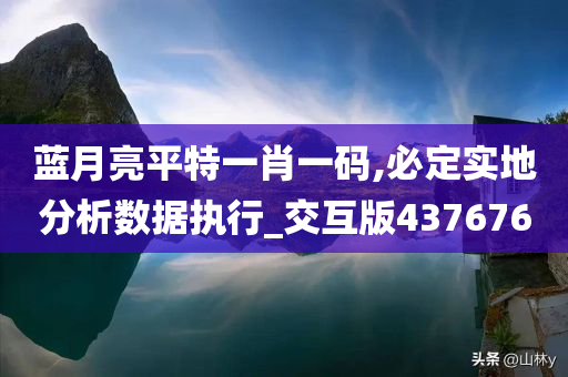 蓝月亮平特一肖一码,必定实地分析数据执行_交互版437676