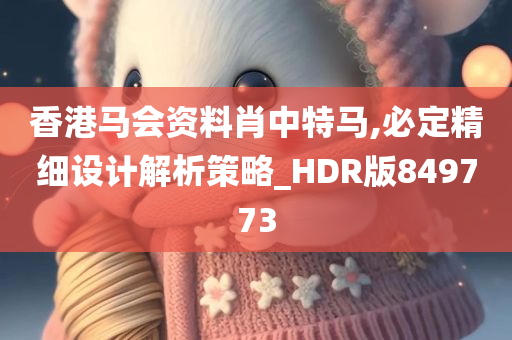 香港马会资料肖中特马,必定精细设计解析策略_HDR版849773