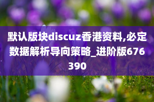 默认版块discuz香港资料,必定数据解析导向策略_进阶版676390