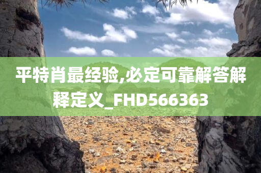 平特肖最经验,必定可靠解答解释定义_FHD566363