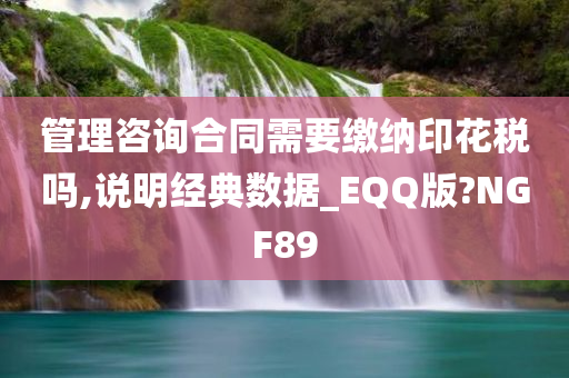 管理咨询合同需要缴纳印花税吗,说明经典数据_EQQ版?NGF89