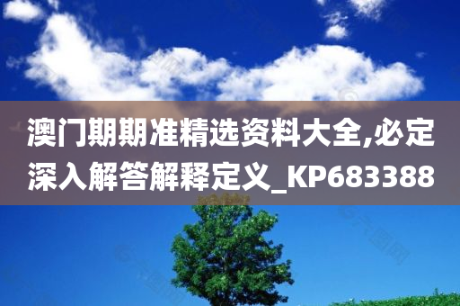 澳门期期准精选资料大全,必定深入解答解释定义_KP683388