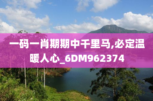 一码一肖期期中千里马,必定温暖人心_6DM962374