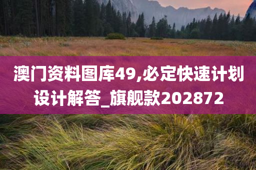 澳门资料图库49,必定快速计划设计解答_旗舰款202872