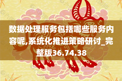 数据处理服务包括哪些服务内容呢,系统化推进策略研讨_完整版36.74.38