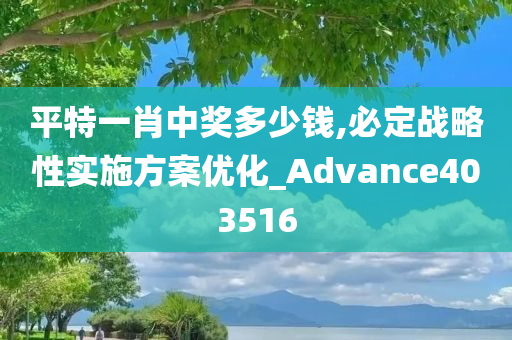 平特一肖中奖多少钱,必定战略性实施方案优化_Advance403516