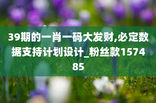 39期的一肖一码大发财,必定数据支持计划设计_粉丝款157485