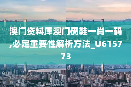 澳门资料库澳门码鞋一肖一码,必定重要性解析方法_U615773