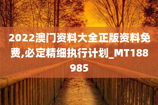 2022澳门资料大全正版资料免费,必定精细执行计划_MT188985