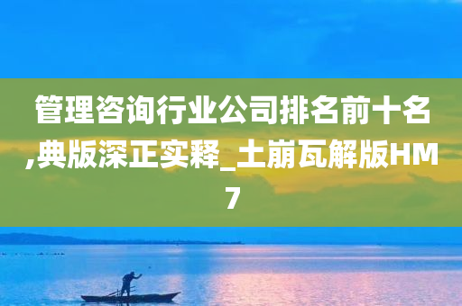 管理咨询行业公司排名前十名,典版深正实释_土崩瓦解版HM7