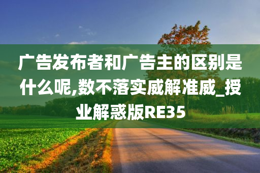 广告发布者和广告主的区别是什么呢,数不落实威解准威_授业解惑版RE35