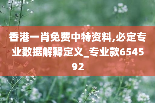 香港一肖免费中特资料,必定专业数据解释定义_专业款654592