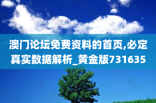 澳门论坛免费资料的首页,必定真实数据解析_黄金版731635