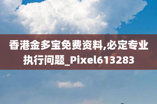 香港金多宝免费资料,必定专业执行问题_Pixel613283