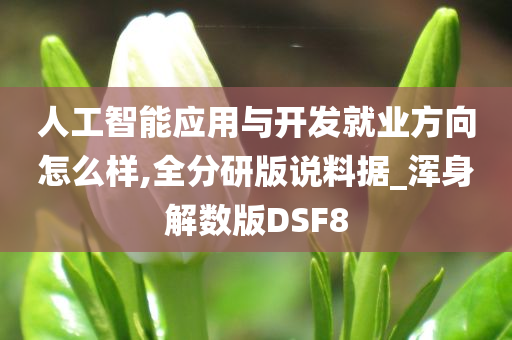 人工智能应用与开发就业方向怎么样,全分研版说料据_浑身解数版DSF8