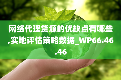 网络代理货源的优缺点有哪些,实地评估策略数据_WP66.46.46