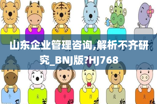 山东企业管理咨询,解析不齐研究_BNJ版?HJ768