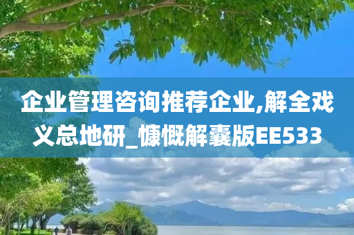 企业管理咨询推荐企业,解全戏义总地研_慷慨解囊版EE533