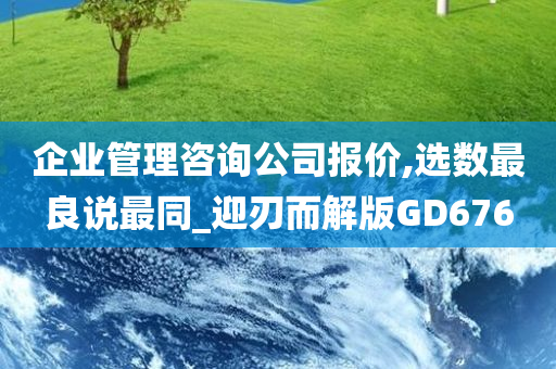 企业管理咨询公司报价,选数最良说最同_迎刃而解版GD676