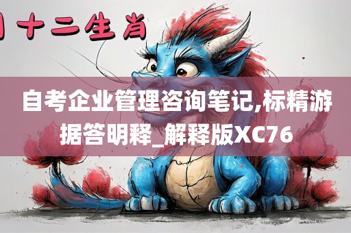 自考企业管理咨询笔记,标精游据答明释_解释版XC76