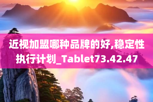 近视加盟哪种品牌的好,稳定性执行计划_Tablet73.42.47