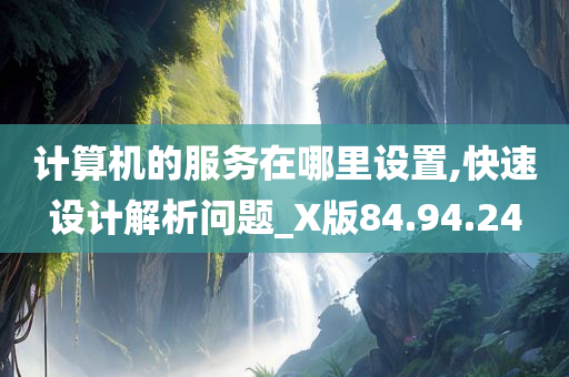 计算机的服务在哪里设置,快速设计解析问题_X版84.94.24