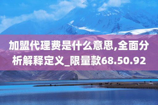 加盟代理费是什么意思,全面分析解释定义_限量款68.50.92