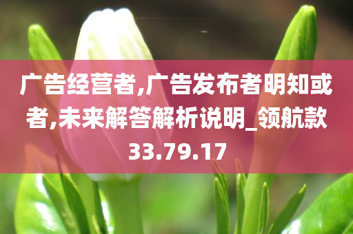 广告经营者,广告发布者明知或者,未来解答解析说明_领航款33.79.17