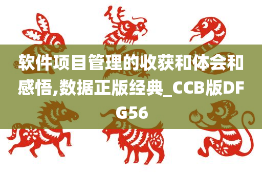 软件项目管理的收获和体会和感悟,数据正版经典_CCB版DFG56