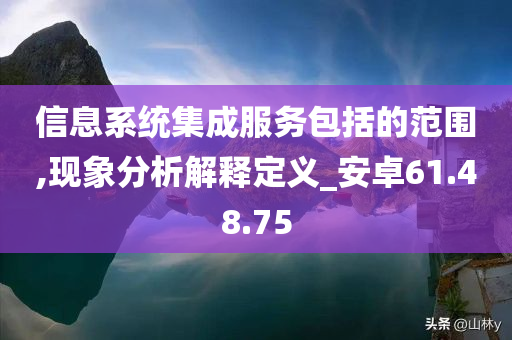 信息系统集成服务包括的范围,现象分析解释定义_安卓61.48.75