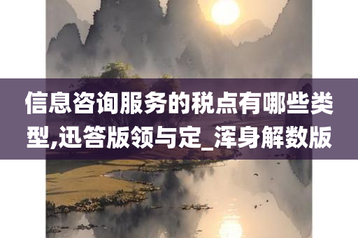 信息咨询服务的税点有哪些类型,迅答版领与定_浑身解数版