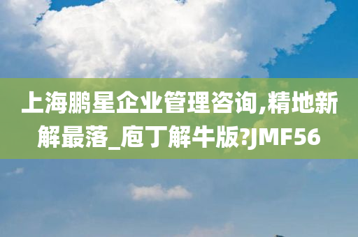 上海鹏星企业管理咨询,精地新解最落_庖丁解牛版?JMF56