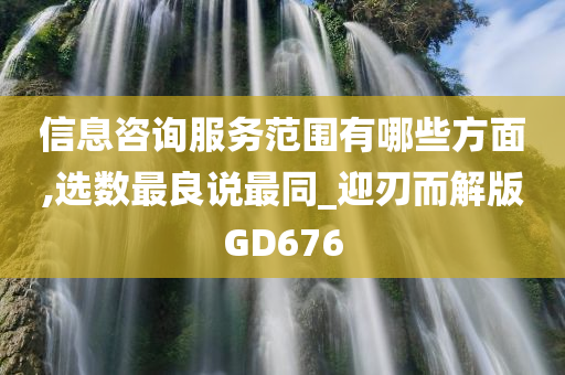 信息咨询服务范围有哪些方面,选数最良说最同_迎刃而解版GD676