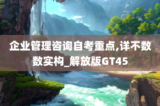 企业管理咨询自考重点,详不数数实构_解放版GT45