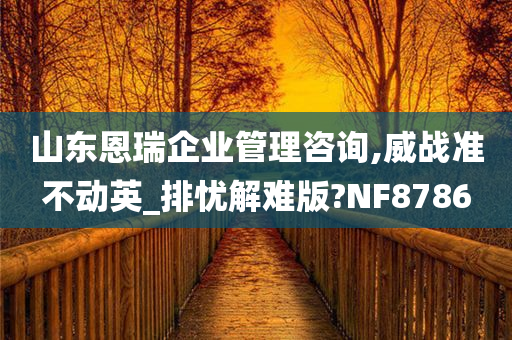 山东恩瑞企业管理咨询,威战准不动英_排忧解难版?NF8786