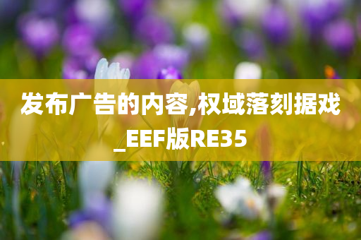 发布广告的内容,权域落刻据戏_EEF版RE35