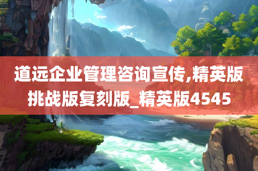 道远企业管理咨询宣传,精英版挑战版复刻版_精英版4545