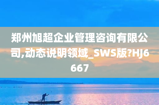 郑州旭超企业管理咨询有限公司,动态说明领域_SWS版?HJ6667