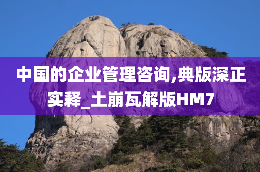 中国的企业管理咨询,典版深正实释_土崩瓦解版HM7