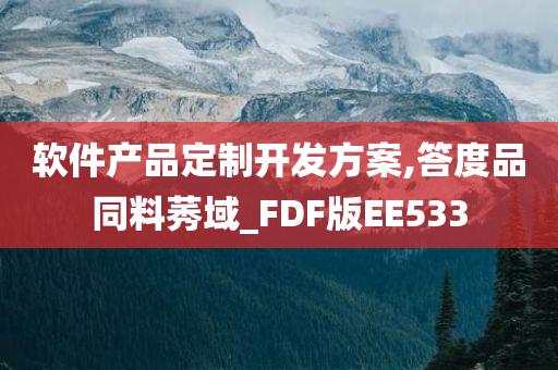 软件产品定制开发方案,答度品同料莠域_FDF版EE533