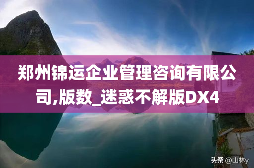 郑州锦运企业管理咨询有限公司,版数_迷惑不解版DX4