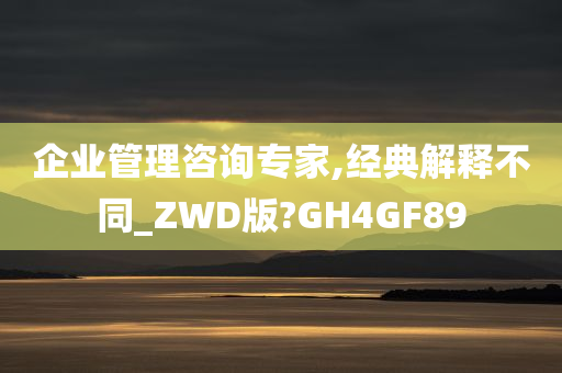 企业管理咨询专家,经典解释不同_ZWD版?GH4GF89