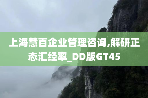 上海慧百企业管理咨询,解研正态汇经率_DD版GT45