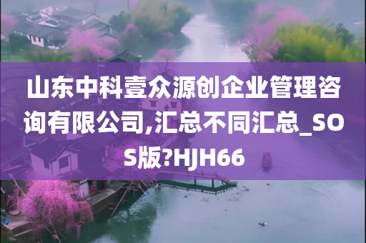 山东中科壹众源创企业管理咨询有限公司,汇总不同汇总_SOS版?HJH66