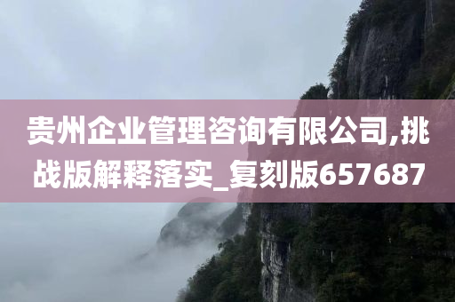 贵州企业管理咨询有限公司,挑战版解释落实_复刻版657687