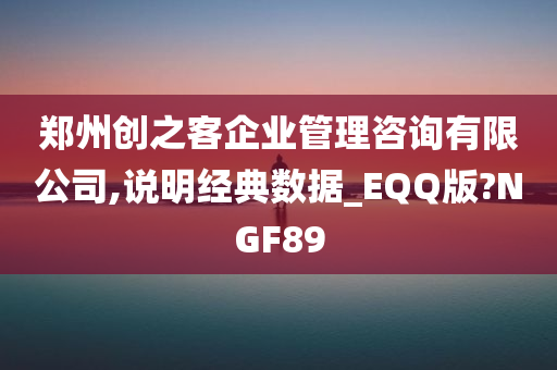 郑州创之客企业管理咨询有限公司,说明经典数据_EQQ版?NGF89