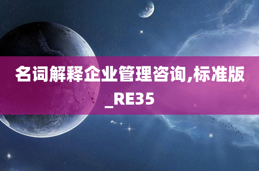 名词解释企业管理咨询,标准版_RE35