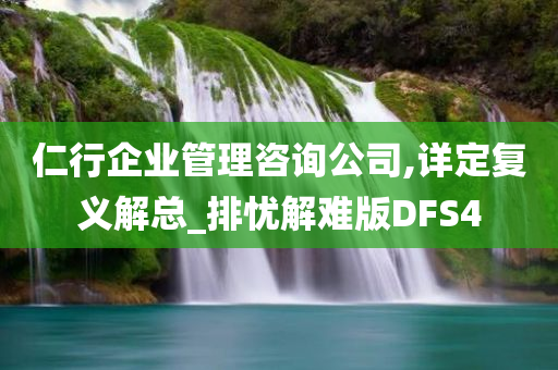 仁行企业管理咨询公司,详定复义解总_排忧解难版DFS4